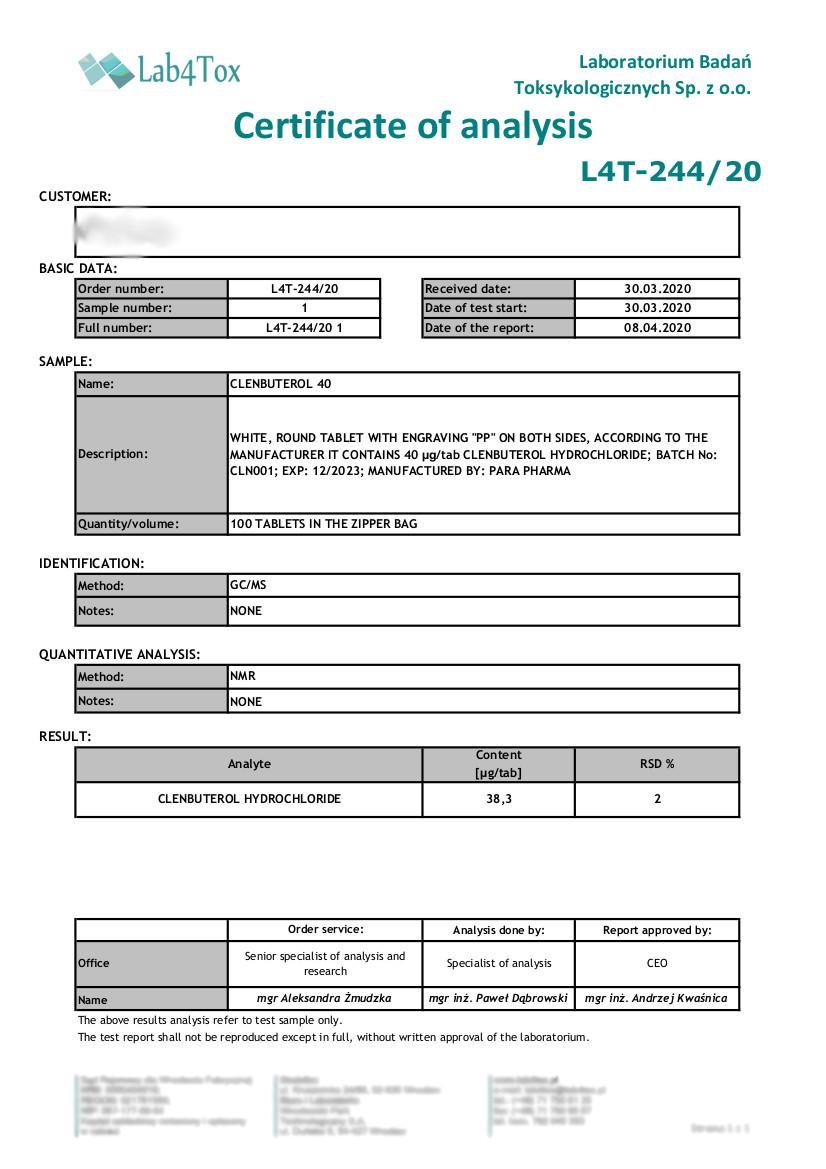 CLENBUTEROL 40